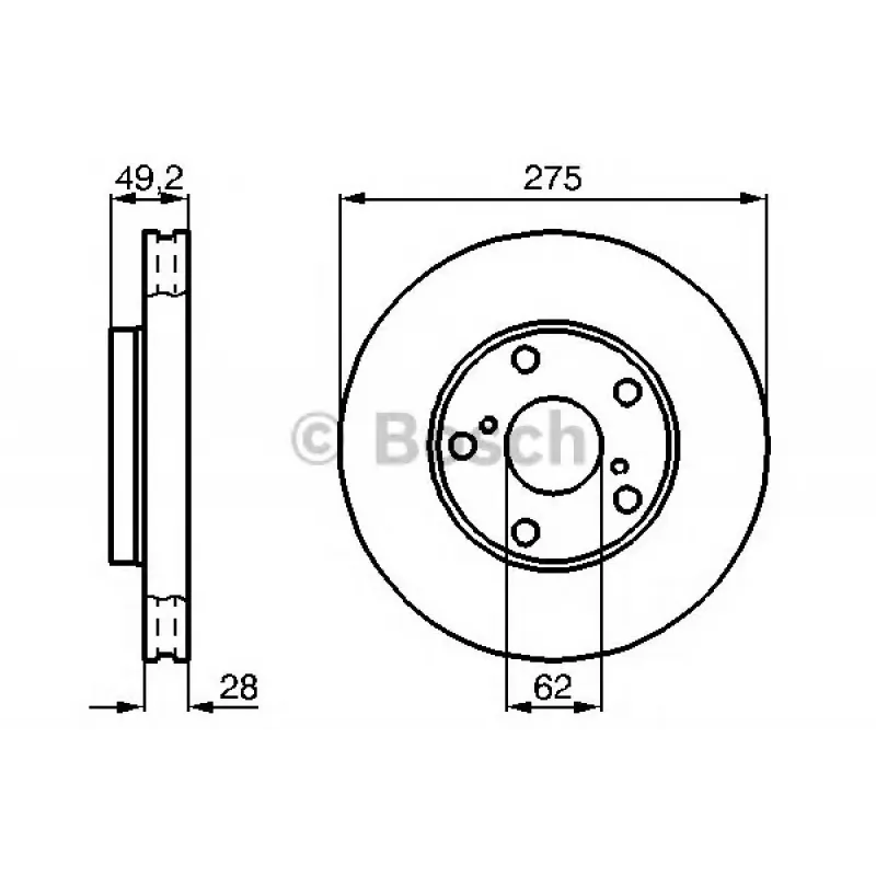 Диск гальмівний (передній) Toyota Camry 2.2-3.0 91-06 (275x28)