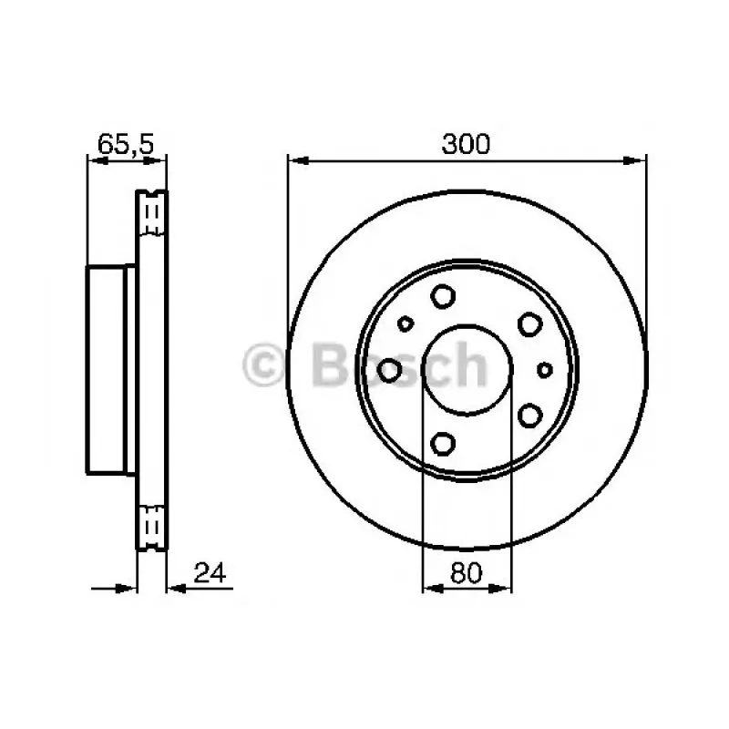 Диск гальмівний (передній) Citroen Jumper/Fiat Ducato/Peugeot Boxer 94-06 (300x24) вент.+с внутр.вен.