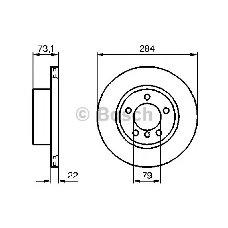 Диск гальмівний (передній) BMW 1 (F20/F21)/2 (F22) 10- (284x22) 
