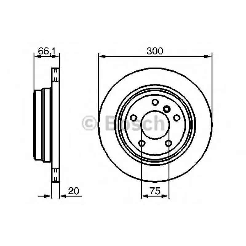 Диск гальмівний (задній) BMW 1 (E81/E87)/3 (E90-E93) 04-13/X1 (E84) 09-15 (300x20)(з покр.)(вентильований)