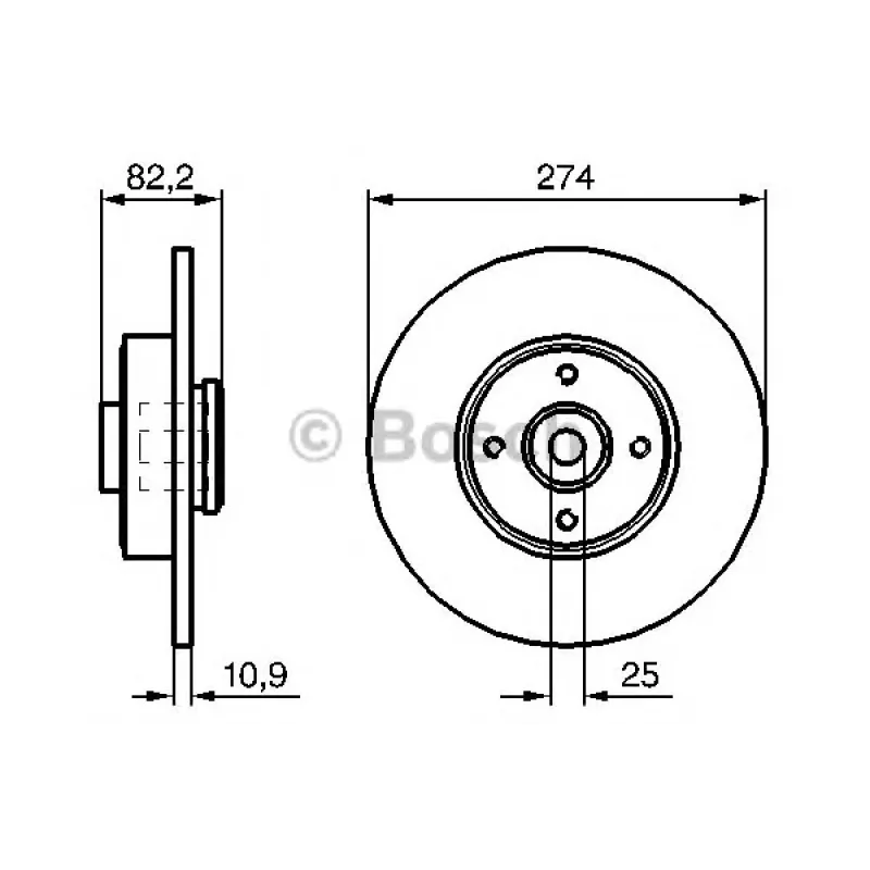 Диск гальмівний (задній) Renault Megane/Scenic 99-03 (274x11) (+ABS) (з підшипником) (повний)