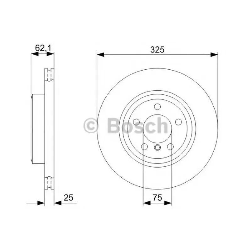 Диск гальмівний (передній) BMW X3 (E83) 03-11 (325x25) (вентил.) (з покриттям)