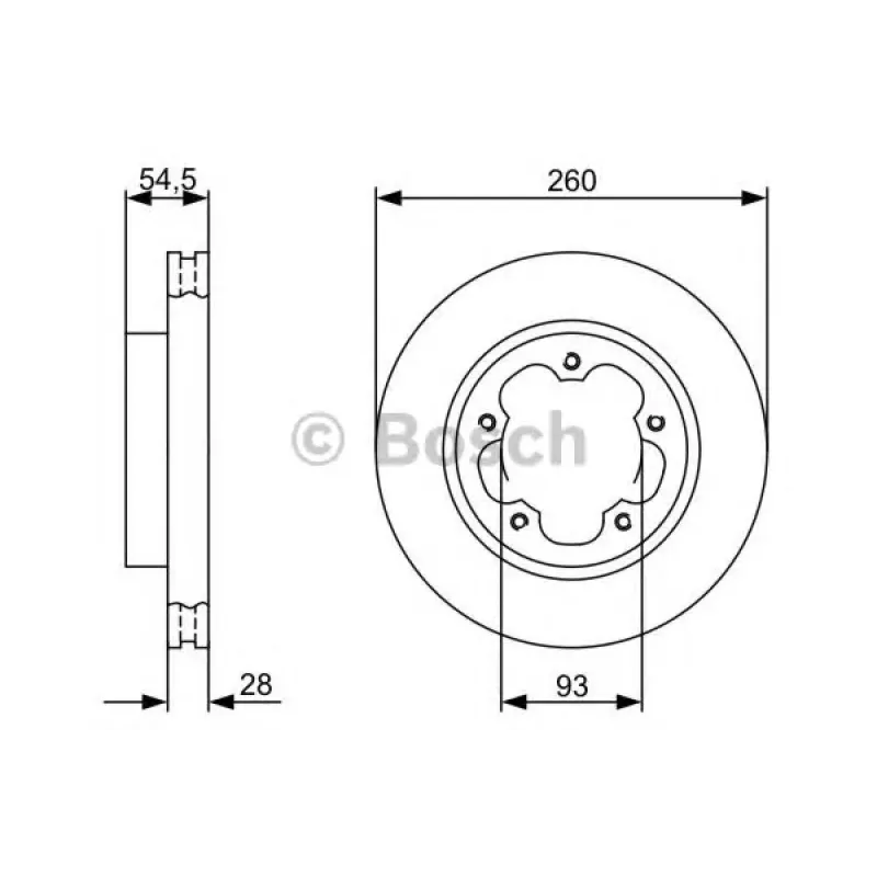 Диск гальмівний (передній) Ford Transit 2.2-2.4/3.2TDCI/2.3 16V 06-14 (280x28) (вентильований)