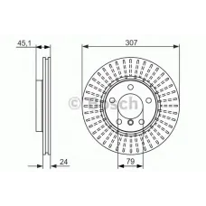 Диск гальмівний (передній) Mini R60/R61 10-16 (307x24) (з покриттям)(вентил.)