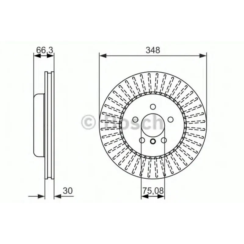 Диск гальмівний (передній) BMW 5 (F10/F11)/6 (F06/F13) 09- (348x30) N47/N52/N53/N55/N57