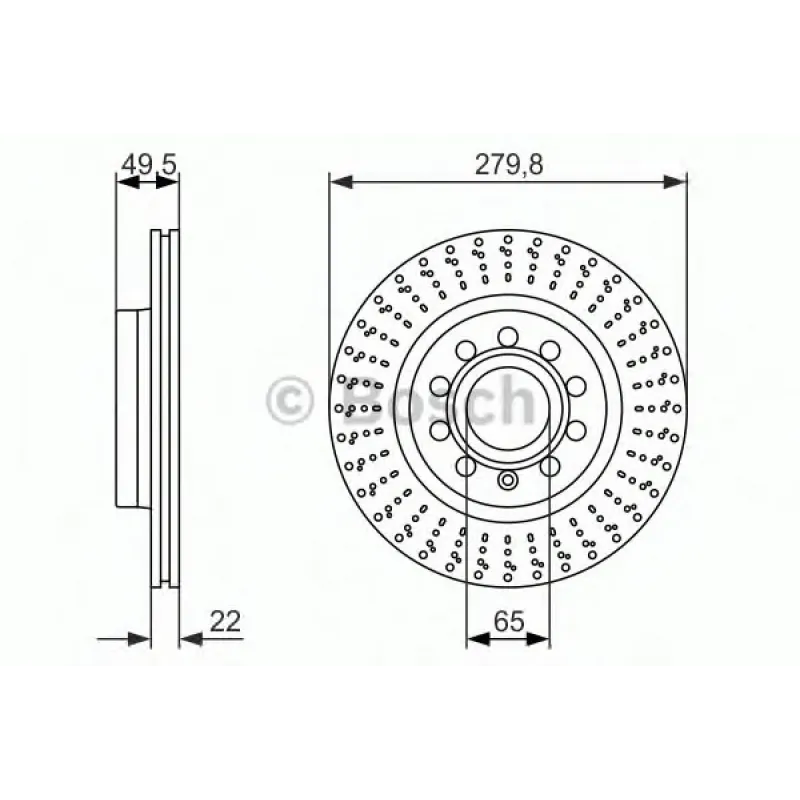 Диск гальмівний (передній) VW Caddy 04- (279.8x22)