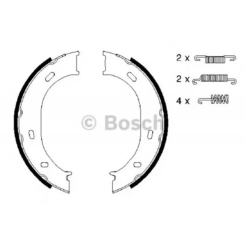 Колодки ручного гальма MB Sprinter 208-316 96- (з пружинками) (160x40)
