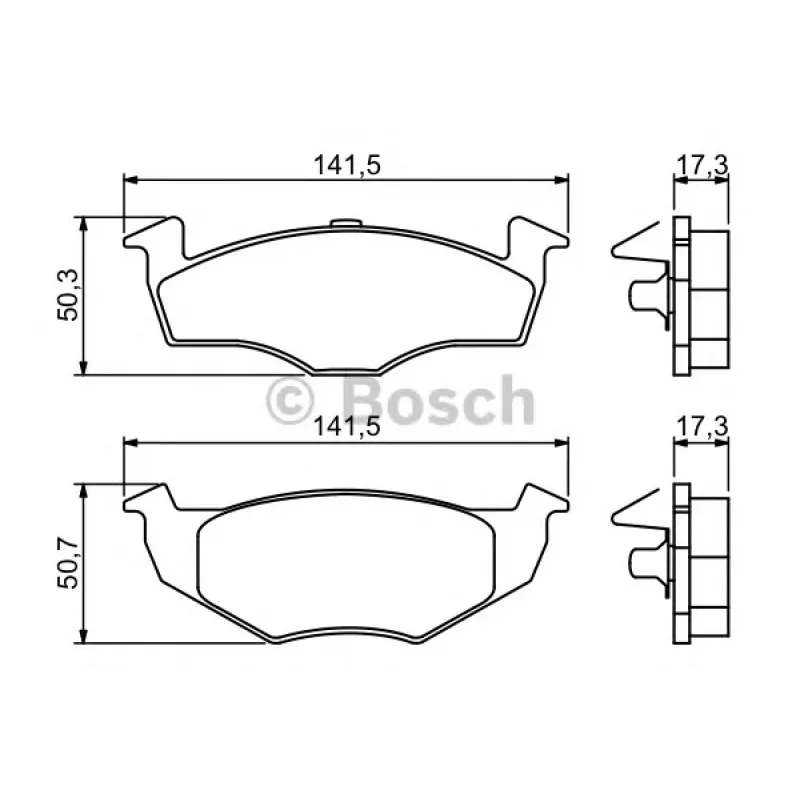 Колодки гальмівні (передні) Seat Arosa 97-04/Skoda Fabia 99-14/Roomster 07-15/VW Polo 94-09