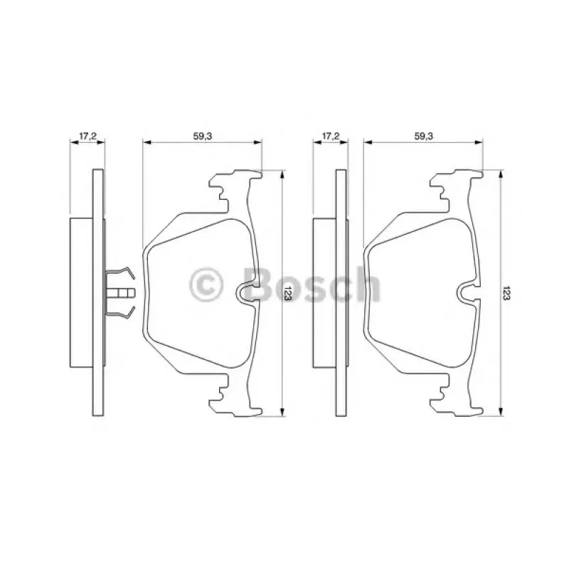 Колодки гальмівні (задні) BMW 3 (E46)/5 (E39)/7 (E38)/X3 (E83)/X5 (E53) 94-