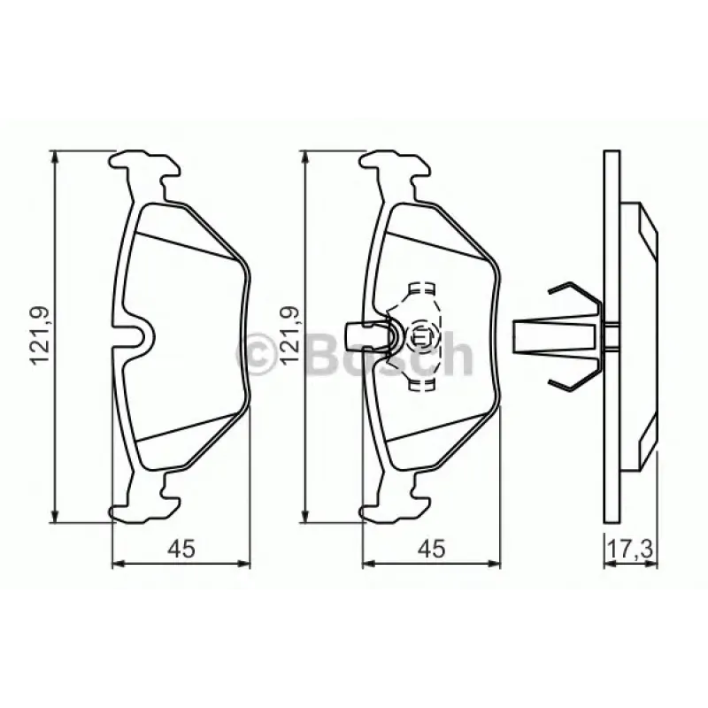 Колодки гальмівні (задні) BMW 5 (E39) 95-