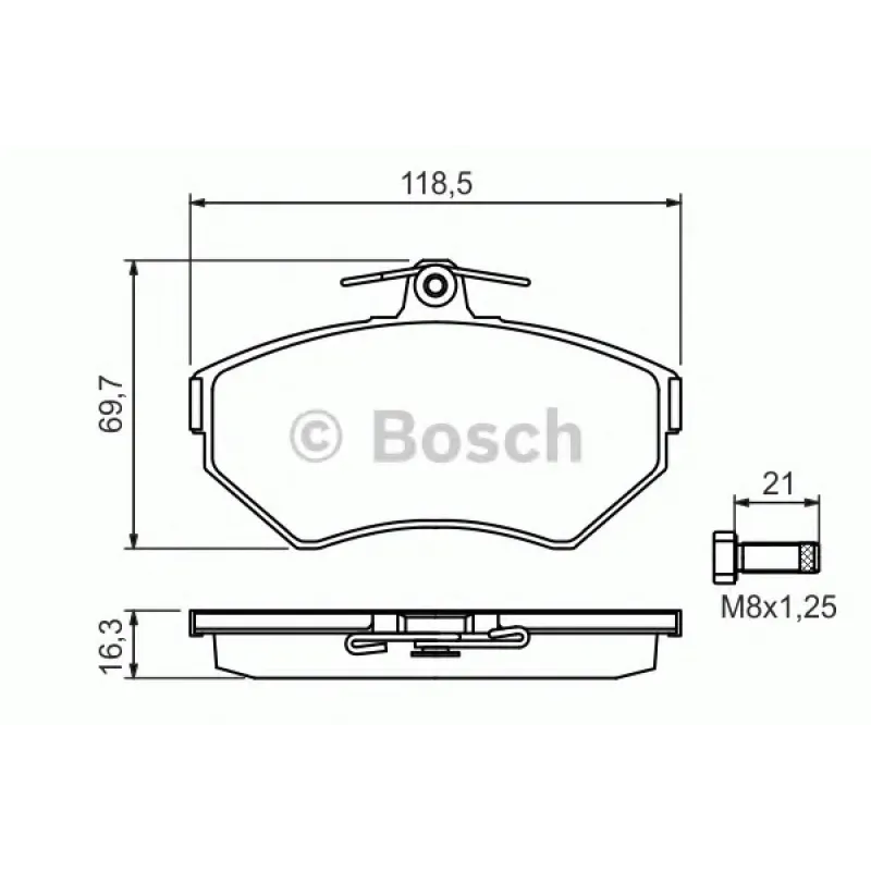 Колодки гальмівні (передні) Seat Cordoba/Ibiza/VW Caddy/Golf/Polo 91-04/Passat B3/B4 88-97