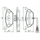 Комплект гальмівних колодок (передніх) Audi A3/Skoda Octavia 96-13/Fabia 99-/VW Caddy/Golf 96-15 (+датчик)