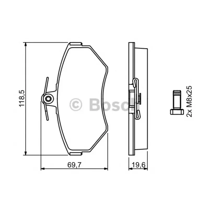 Колодки гальмівні (передні) Audi A4 94-01/VW Passat 96-00