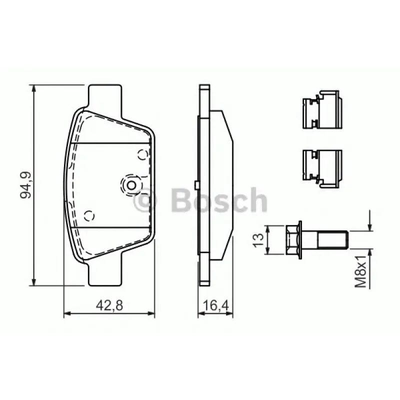 Колодки гальмівні (задні) Fiat Bravo II 07-14/Stilo 01-08/Linea 07-/Multipla 99-10/Lancia Delta 08-