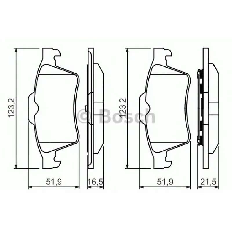 Комплект гальмівних колодок (задніх) Ford Connect 02- 