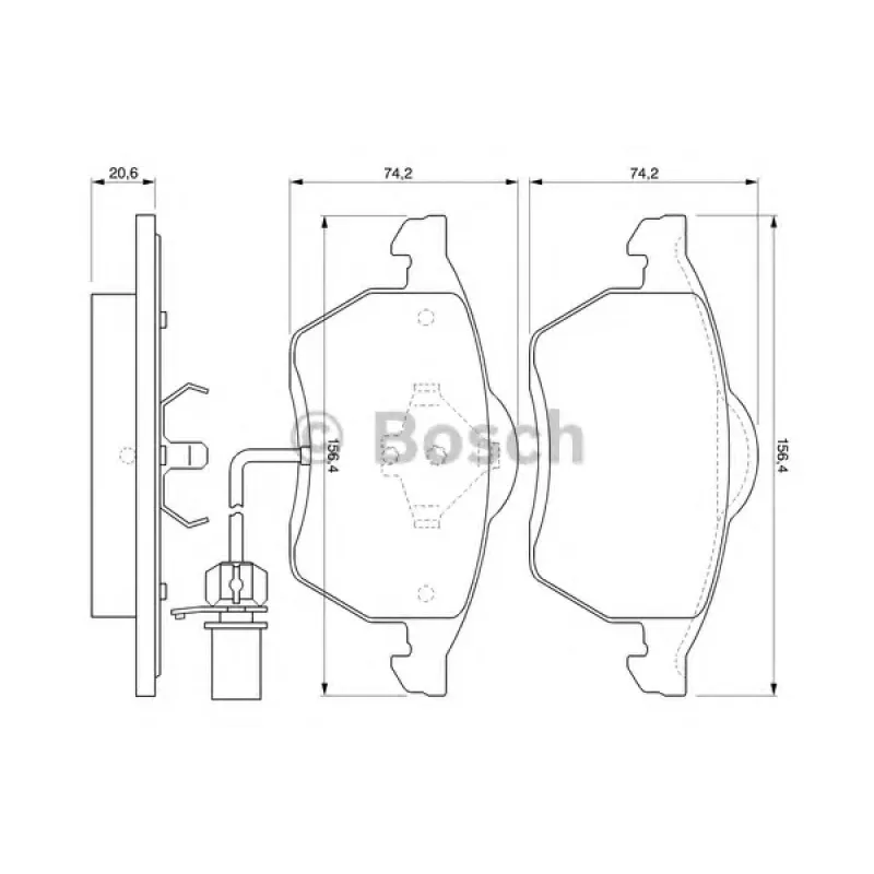 Колодки гальмівні (передні) Ford Galaxy 00-06/VW Sharan 95-10 (+датчики)