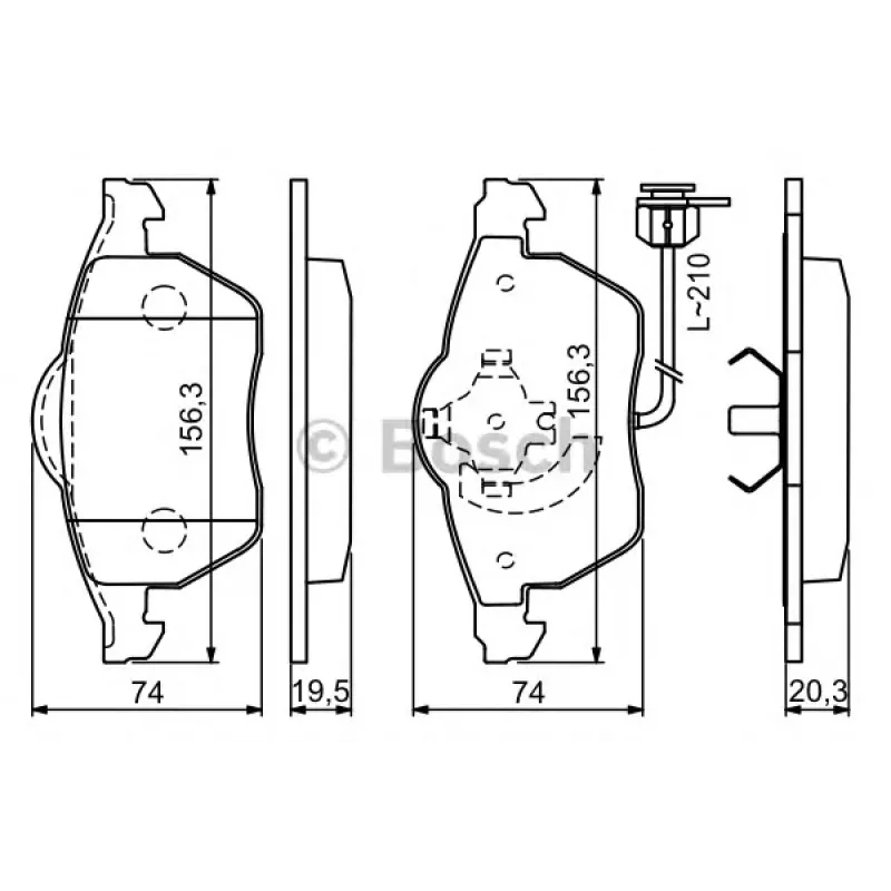 Колодки гальмівні (передні) Audi A4/A6/Skoda Superb/VW Passat 1.9TDI/2.5TDI 96-(з датчиками)(ATE)