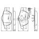 Колодки гальмівні (передні) Audi A4/A6/Skoda Superb/VW Passat 1.9TDI/2.5TDI 96-(з датчиками)(ATE)