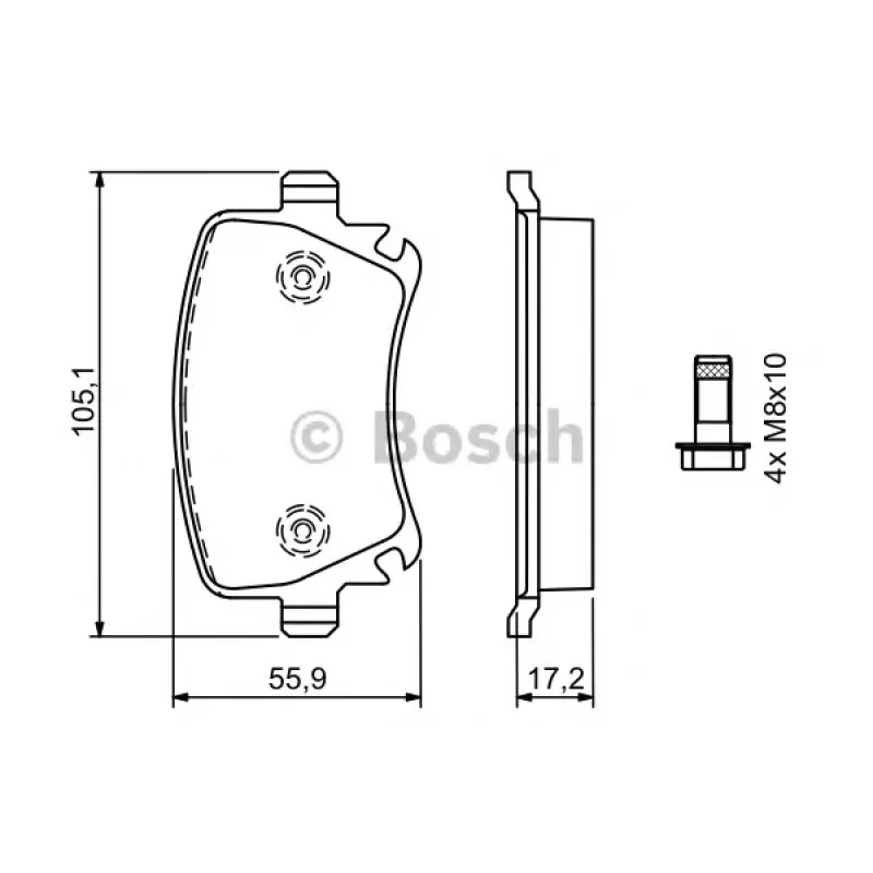Колодки гальмівні (задні) Audi A3/TT/Skoda Octavia/SuperB/VW Golf 03-