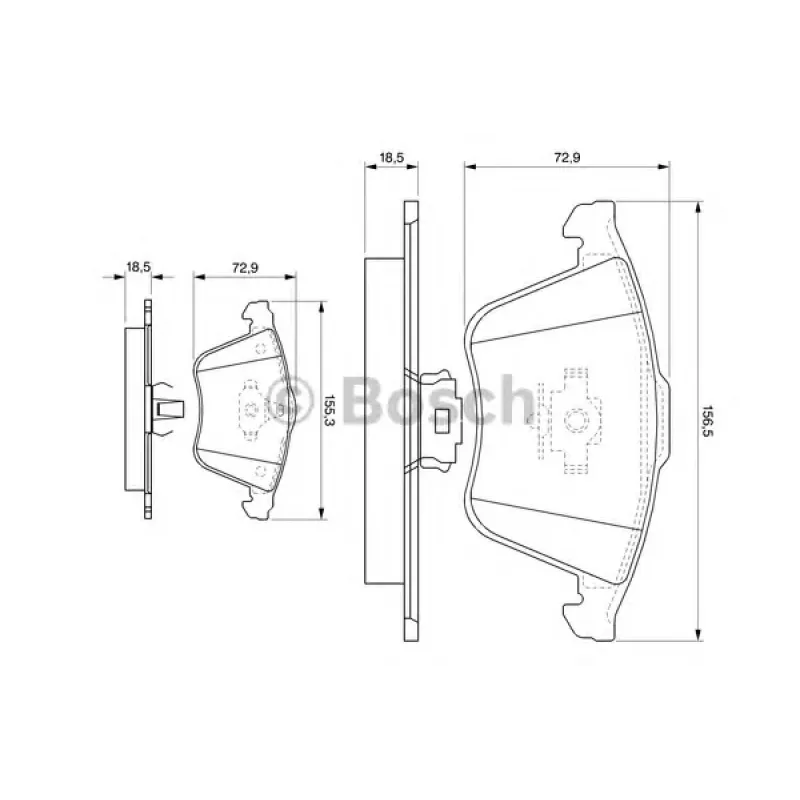 Колодки гальмівні (передні) Ford Focus/Mazda 3/Volvo C30/C70/S40/V50/Opel Vectra C 05-14/V40 12-