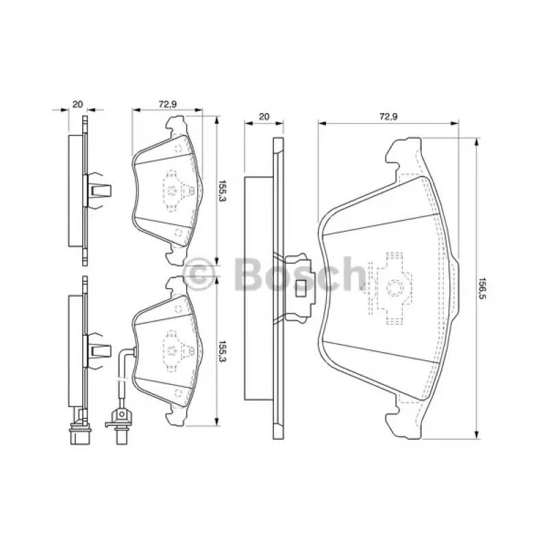 Колодки гальмівні (передні) Audi A3/Seat Leon/Skoda SuperB/VW Golf/Passat 03-15