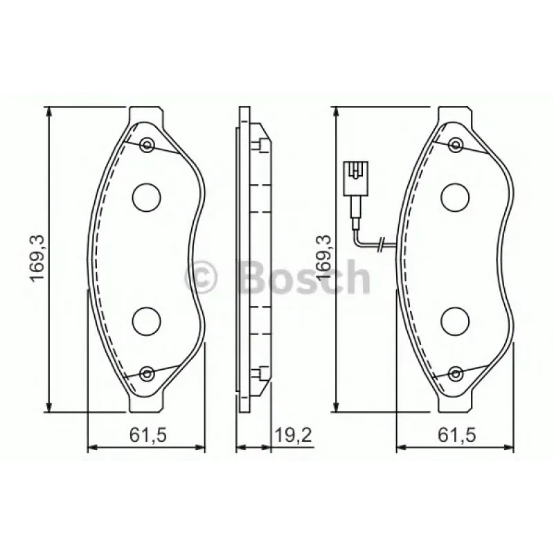 Колодки гальмівні (передні) Citroen Jumper/Fiat Ducato/Peugeot Boxer 06- (+датчик)