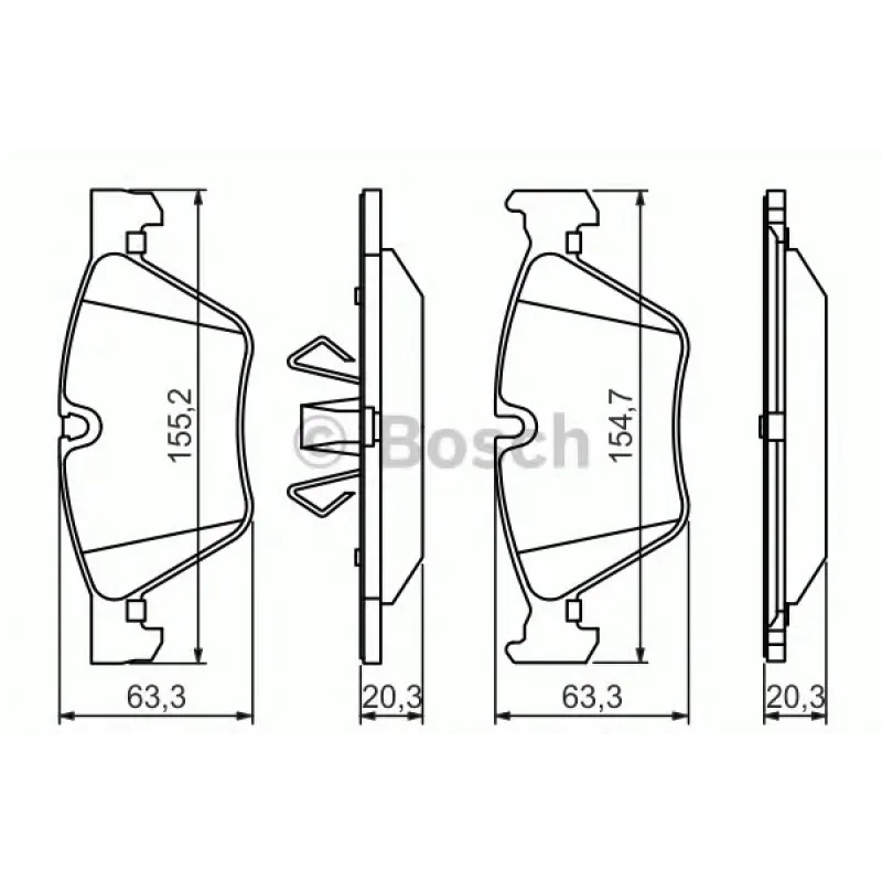 Колодки гальмівні (передні) BMW 1 (E81/E87) 04-12/3 (E90-E93) 05-13/X1 (E84) 11-15