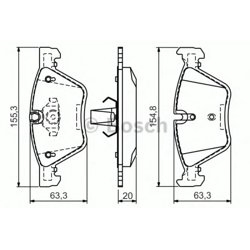 Колодки гальмівні (передні) BMW 3 (E90/E91/E92) 07-13/5 (E60/E61) 03-10/X1 (E84) 09-15