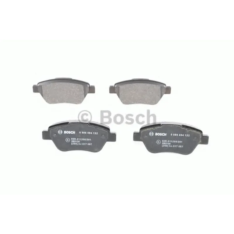 Колодки гальмівні (передні) Fiat Doblo/Citroen Nemo/Peugeot Bipper 08- (Bosch)