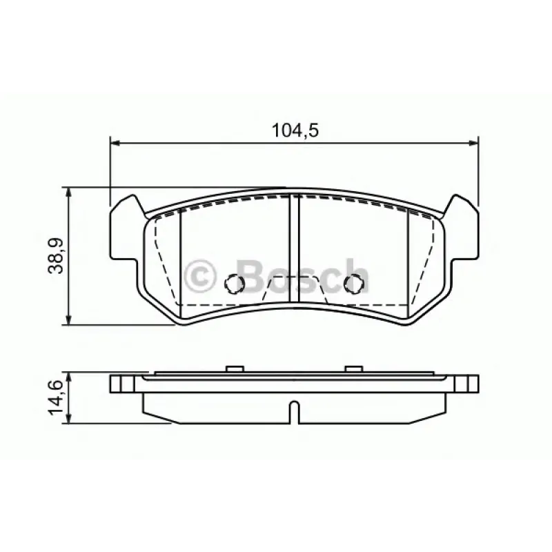 Колодки гальмівні (задні) Chevrolet Lacetti/Nubira 05-/Daewoo Nubira 97-