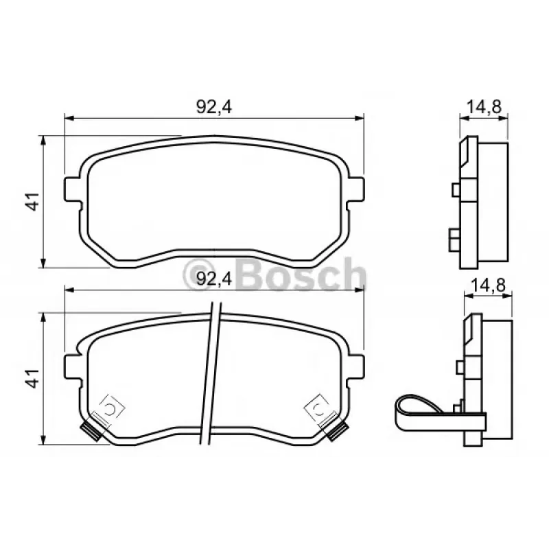 Колодки гальмівні (задні) Hyundai i10 07-16/Kia Picanto 04-