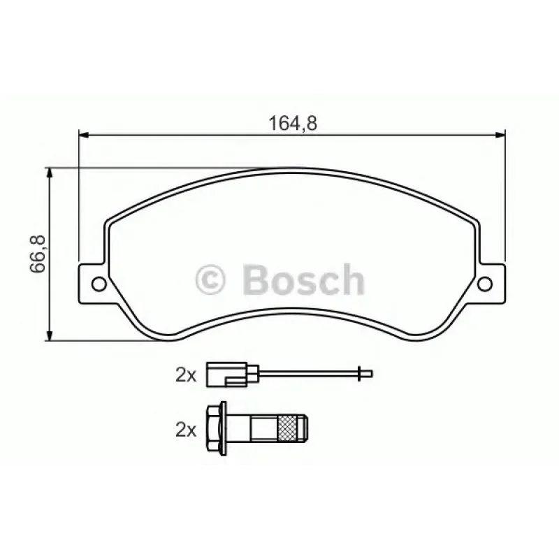 Колодки гальмівні (передні) Ford Transit 2.2-2.4TDCi 06-14 (з датчиками)