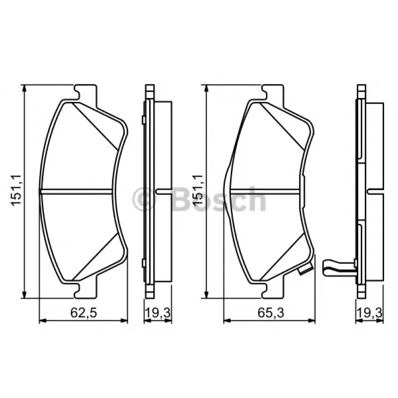Колодки гальмівні (передні) Toyota Auris/Avensis 08- (Bosch) (з датчиком)