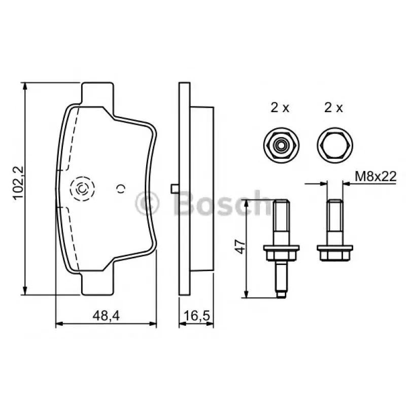 Колодки гальмівні (задні) Citroen C4 Picasso/Grand Picasso 06-13/Peugeot 408 10-
