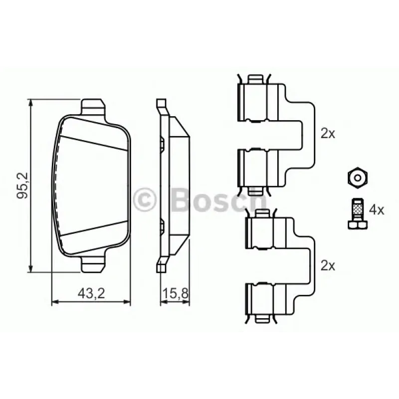 Колодки гальмівні (задні) Ford Kuga 08-/Mondeo IV 07-15 (TRW)