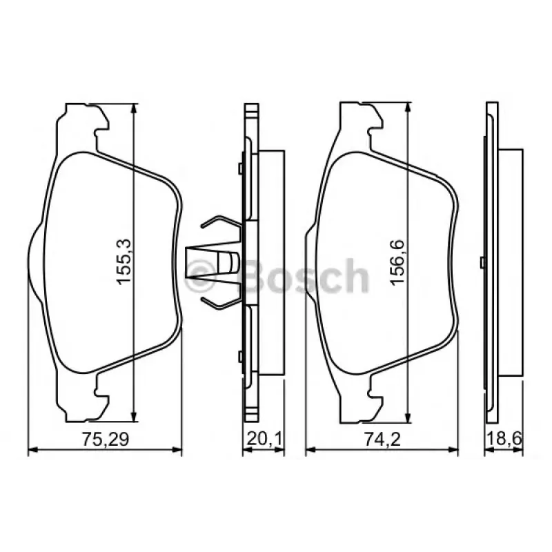 Колодки гальмівні (передні) Ford Galaxy/Mondeo IV/S-Max 07-15/Volvo S60/S80/V60/V70/XC70 06-