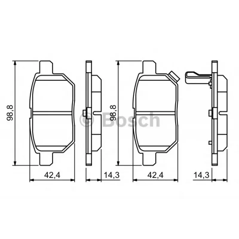 Колодки гальмівні (задні) Toyota Corolla/Auris 06-14/IQ/Urban Cruiser 09-15/Prius 12-/Yaris 05-