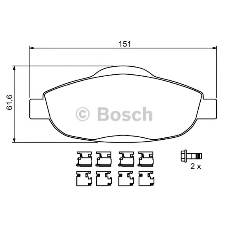 Колодки гальмівні (передні) Peugeot 308/CC/SW/3008 07- (Bosch) Q+
