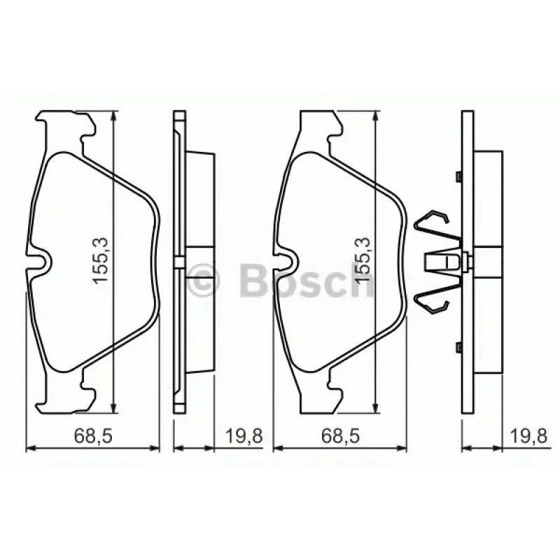 Колодки гальмівні (передні) BMW 3 (E90/E91) 04-13/X1 (E84) 09-15