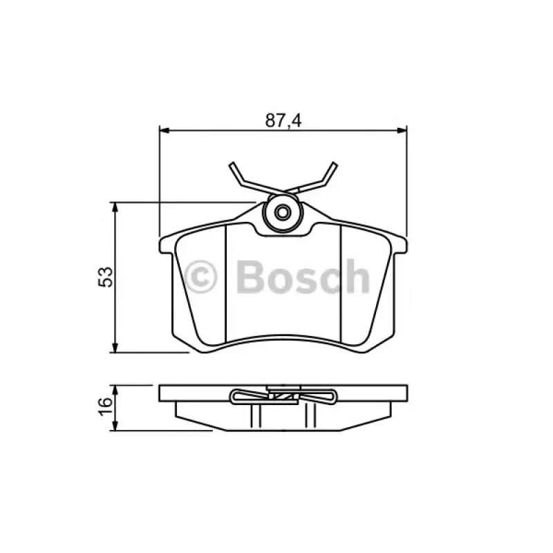 Комплект гальмівних колодок (дискових) (задніх) VW Caddy III 04-/Peugeot 308 07-/Citroen C4 04-