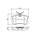 Комплект гальмівних колодок (дискових) (задніх) VW Caddy III 04-/Peugeot 308 07-/Citroen C4 04-