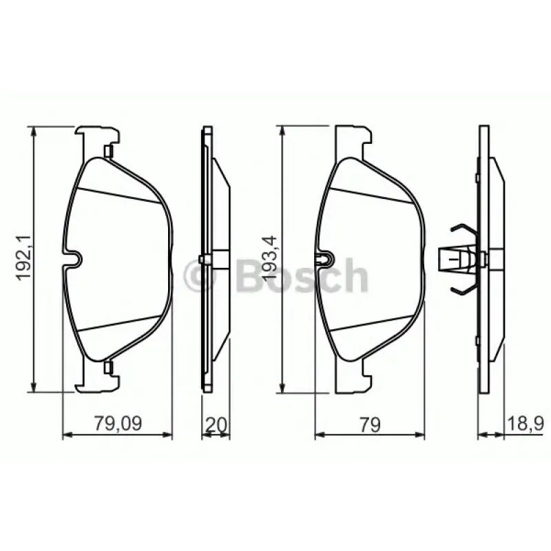 Колодки гальмівні (передні) BMW 5 (F07/F10/F11) 09-17/6 (F06/F13) 11-18/7 (F01/F02/F03/F04) 08-15 N20/N47/N52/N53/N55/N57/N63