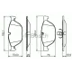Колодки гальмівні (передні) BMW 5 (F07/F10/F11) 09-17/6 (F06/F13) 11-18/7 (F01/F02/F03/F04) 08-15 N20/N47/N52/N53/N55/N57/N63