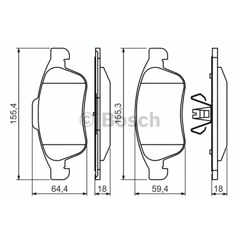 Комплект гальмівних колодок (передніх) Renault Fluence/Megane/Scenic 08-