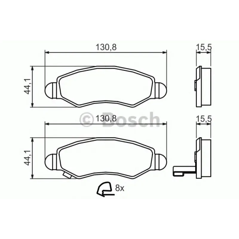 Колодки гальмівні (передні) Subaru Justy 03-/Opel Agila 00-07