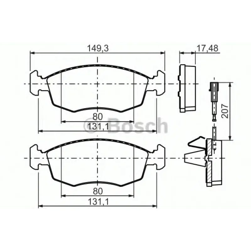 Колодки гальмівні (передні) Fiat 500/Punto 05-