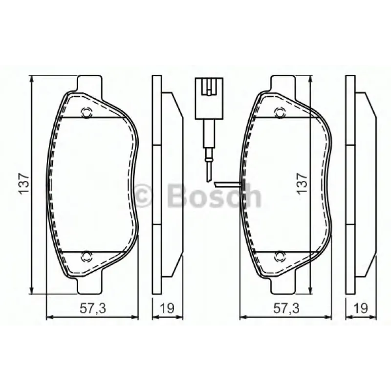 Колодки гальмівні (передні) Fiat Doblo 01-/Opel Combo 1.4-1.6CDTI 12- (з датчиком)