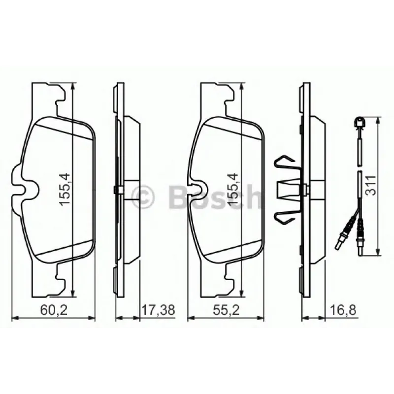 Колодки гальмівні (передні) Peugeot 508/SW 10-18 (+датчик)