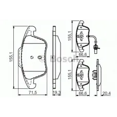 Колодки гальмівні (передні) Audi A4/A5 07- (Ate) (з датчиком)
