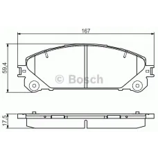 Колодки гальмівні (передні) Lexus RX 08-/ Toyota Camry 17- 